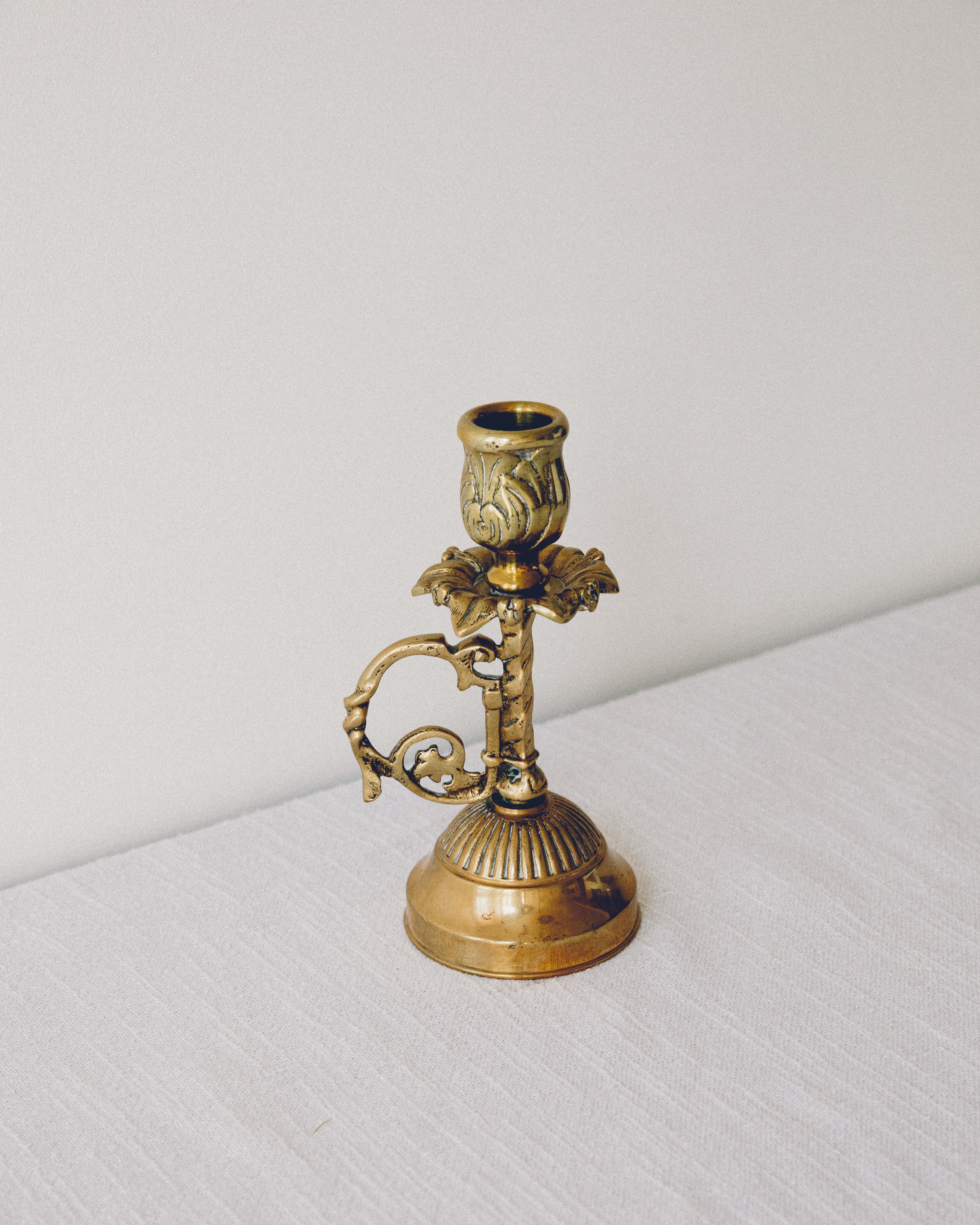 Gilded Brass candle holder