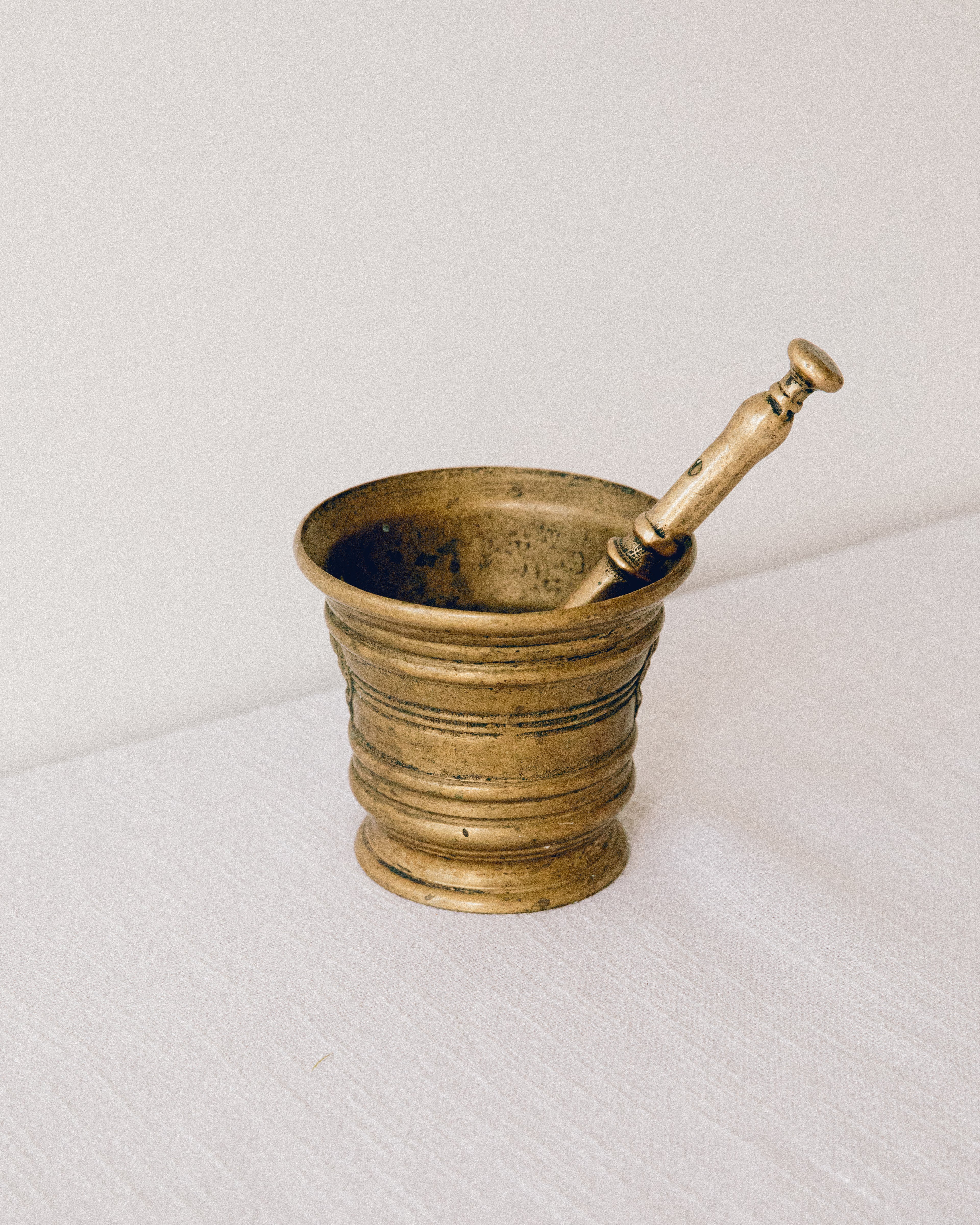 Bronze Mortar with Faun Motif