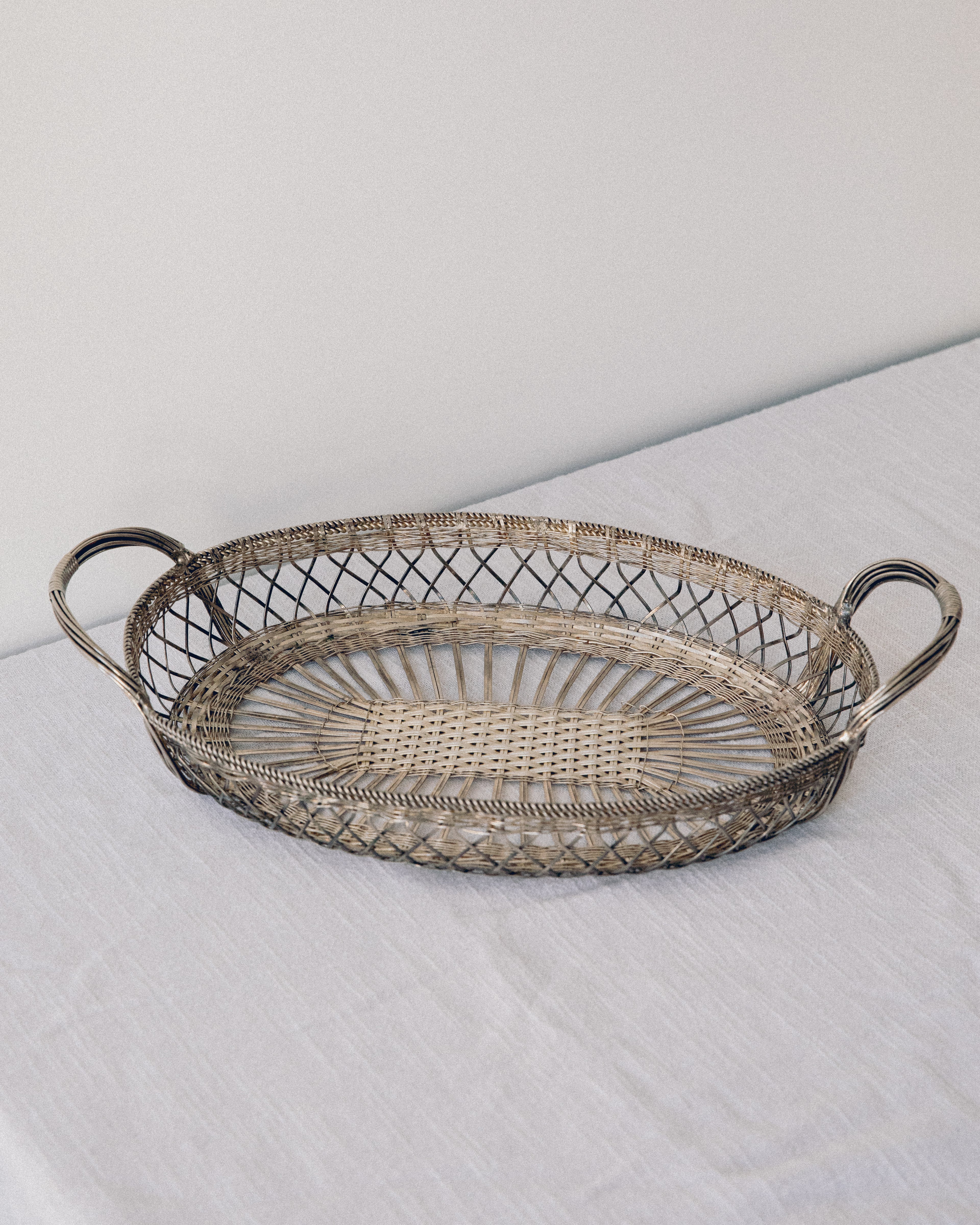 Woven Metal Bread Basket