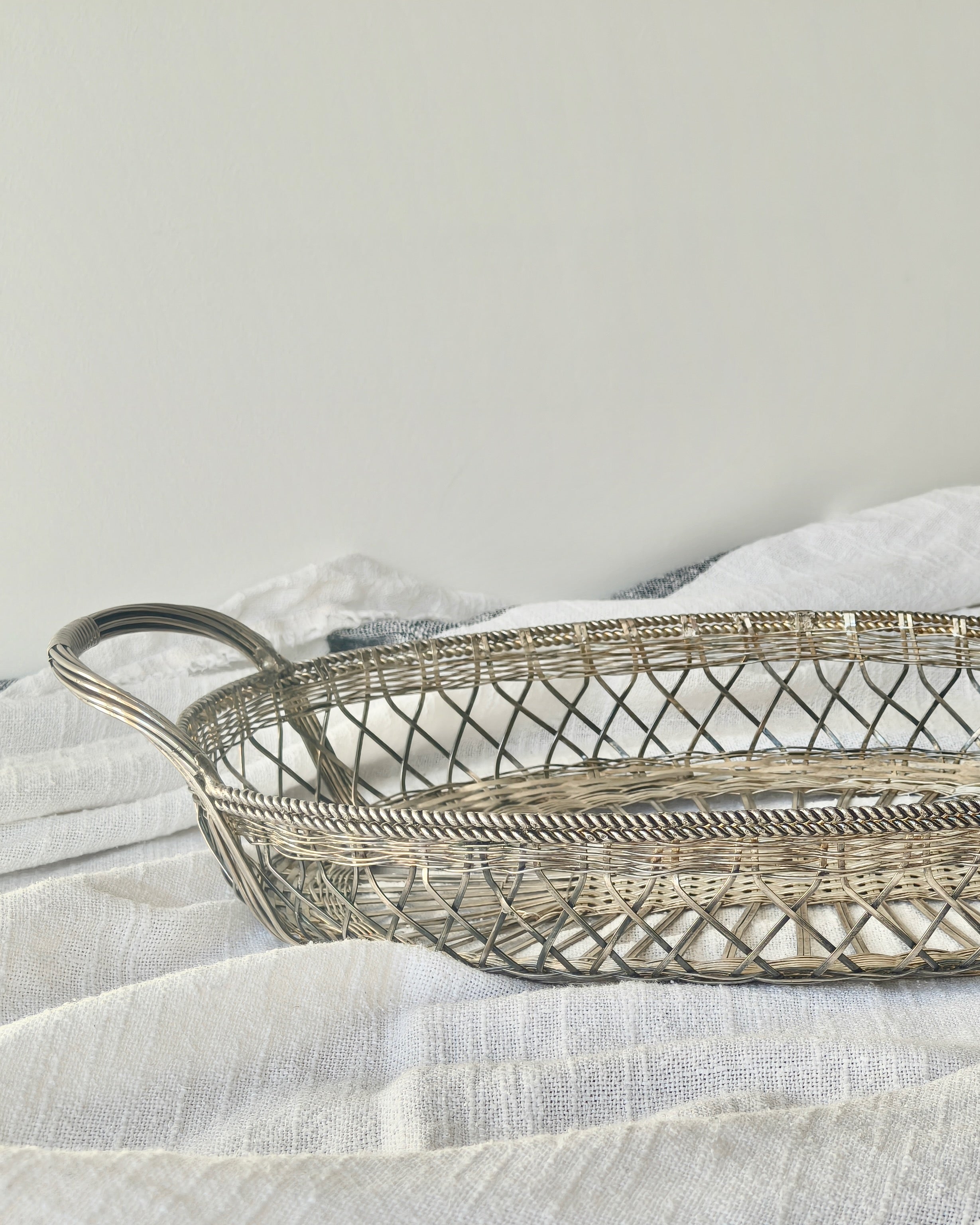Woven Metal Bread Basket