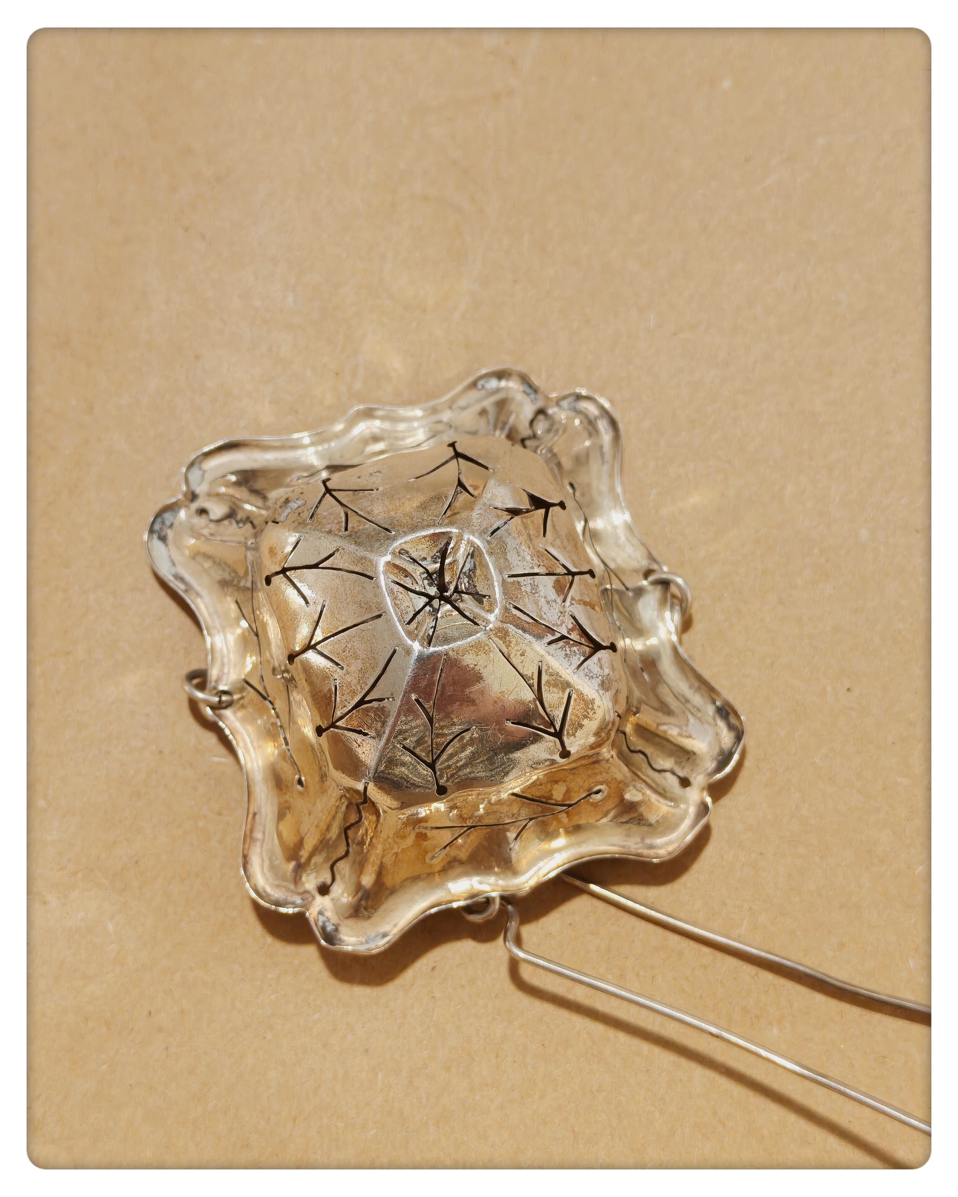 French 950 Silver Tea Strainer