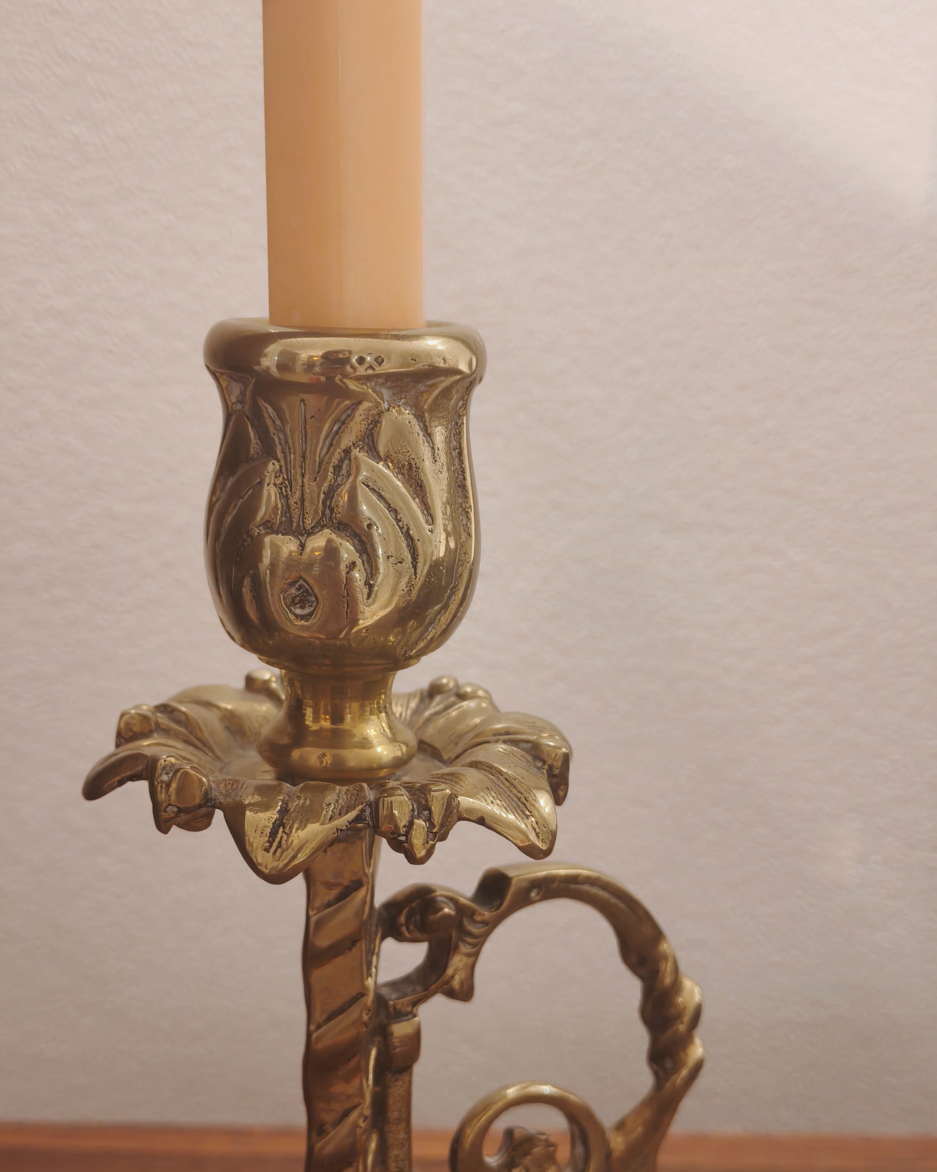 Gilded Brass candle holder