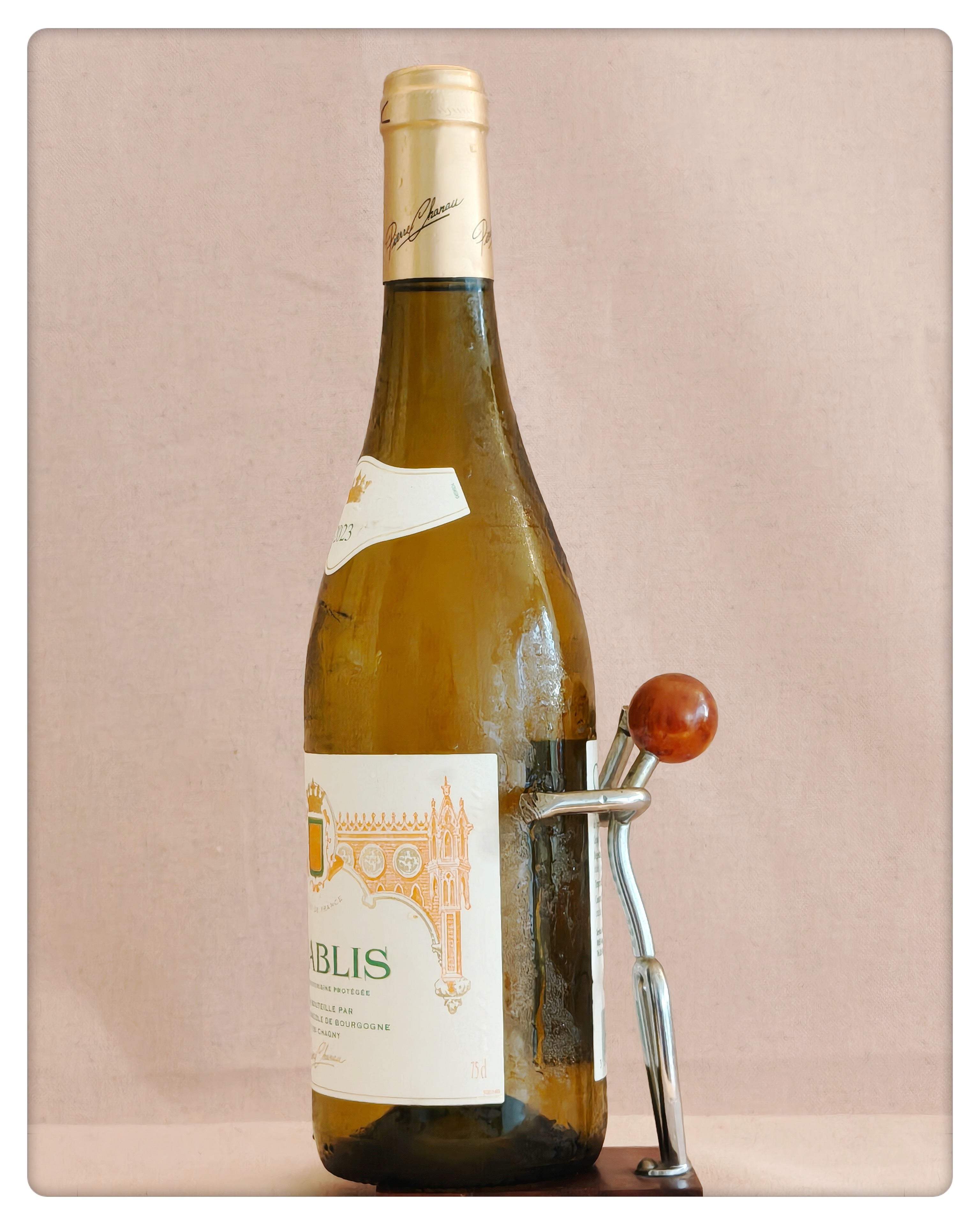 Danish Modern Teak Bottle Opener & Metal Figure Stand