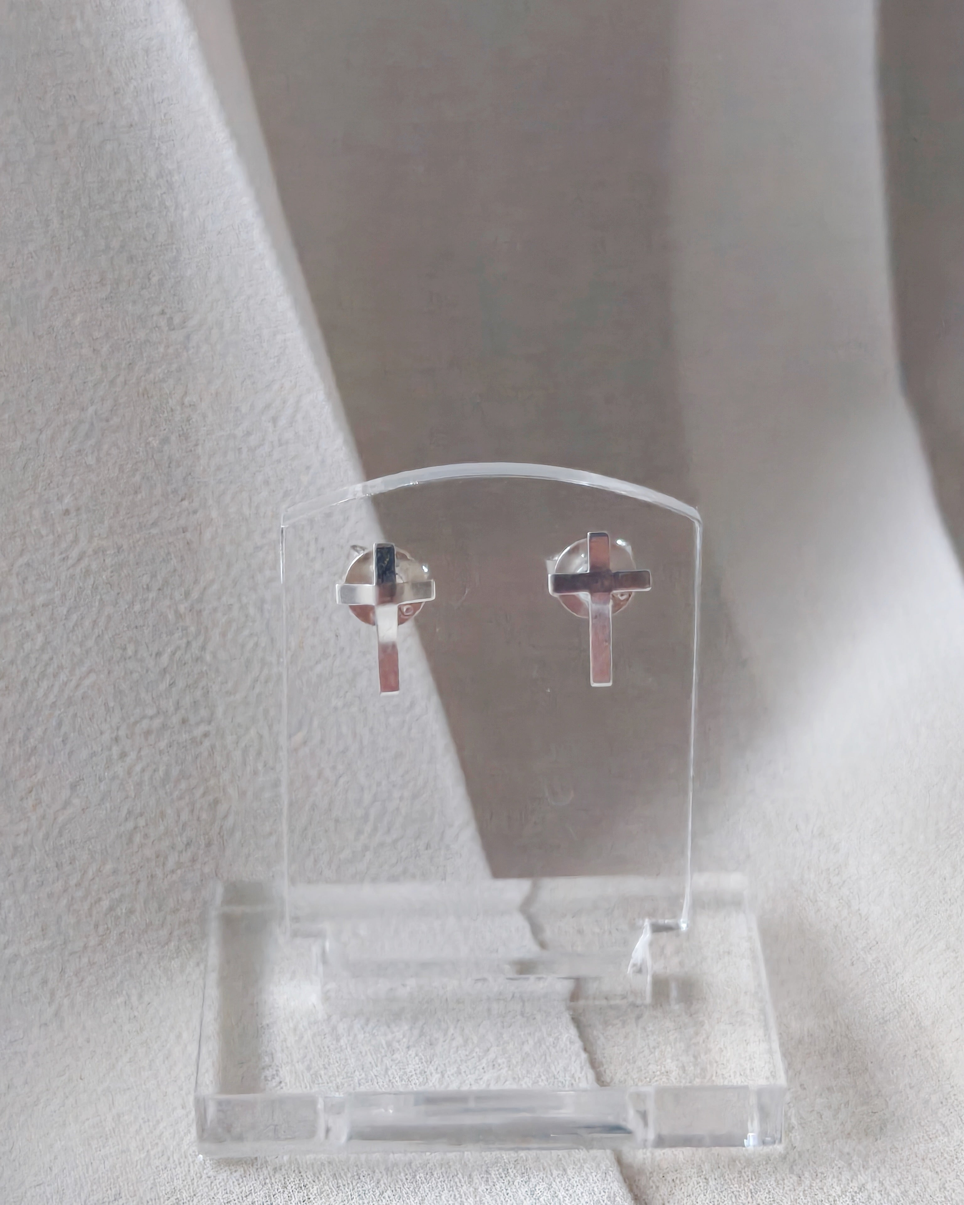Vintage Sterling Silver Novelty Stud Earrings
