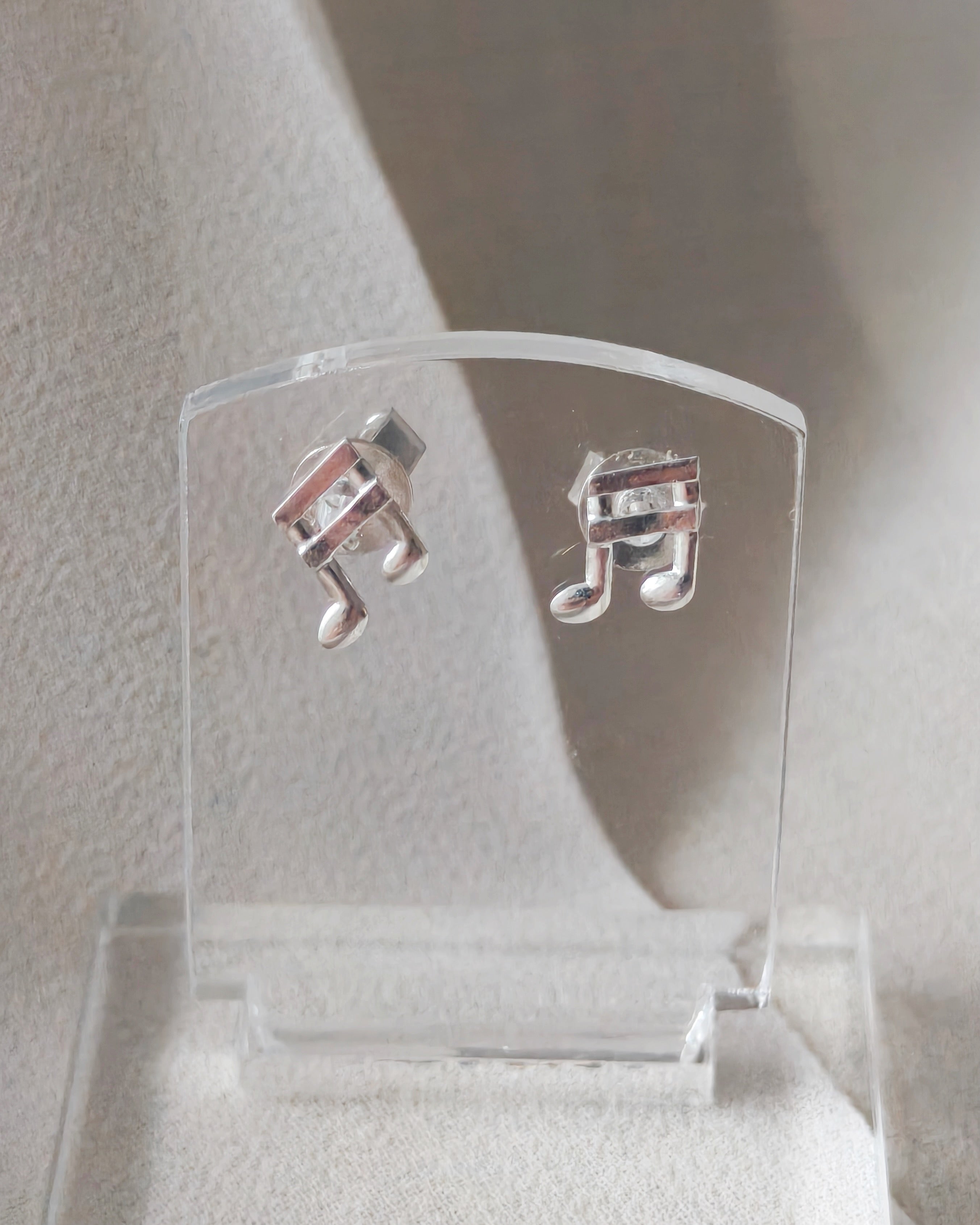 Vintage Sterling Silver Novelty Stud Earrings