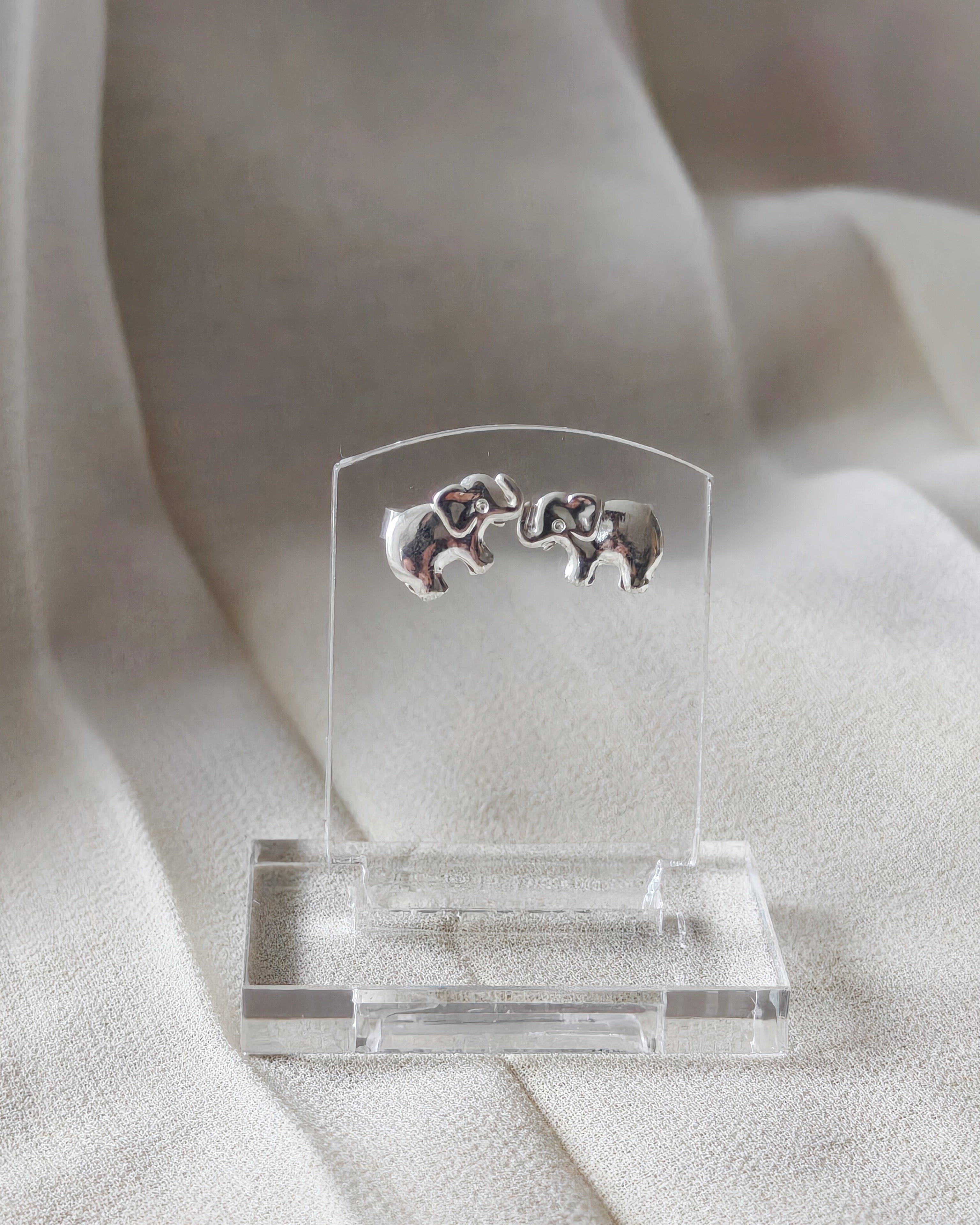 Vintage Sterling Silver Novelty Stud Earrings