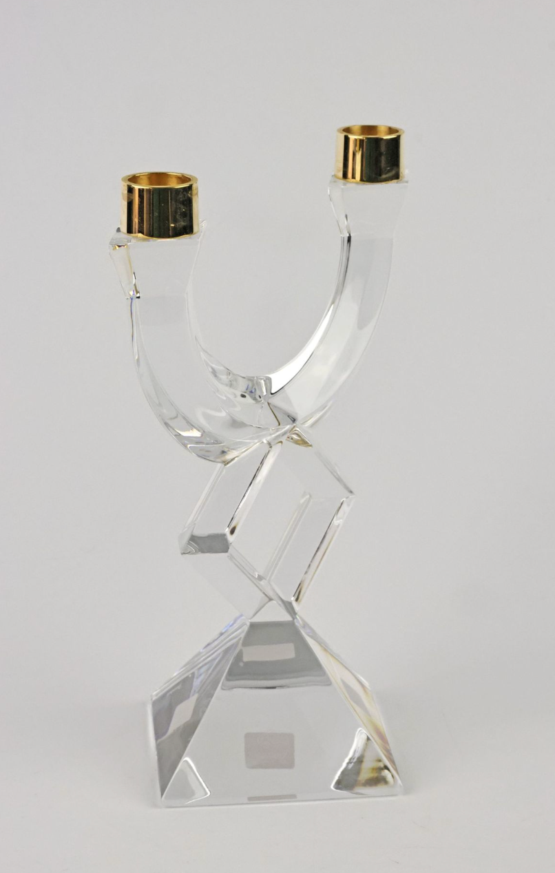 Baccarat Crystal Two-Light Candelabra
